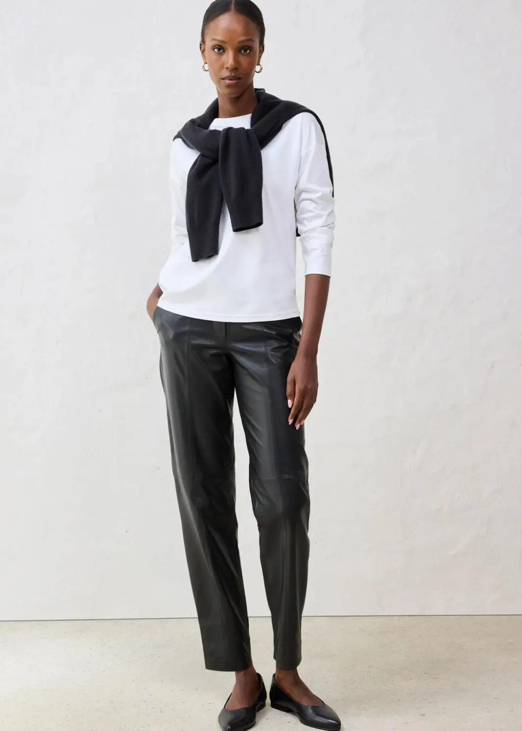 Damen bonprix Shirts & Tops|Premium|Langarmshirt mit Seidenanteil