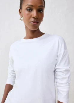 Damen bonprix Shirts & Tops|Premium|Langarmshirt mit Seidenanteil
