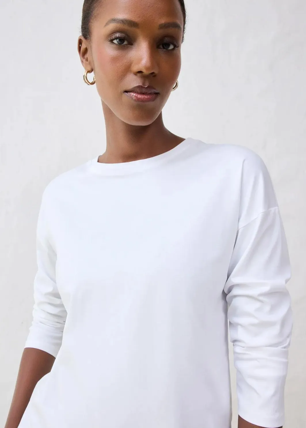 Damen bonprix Shirts & Tops|Premium|Langarmshirt mit Seidenanteil