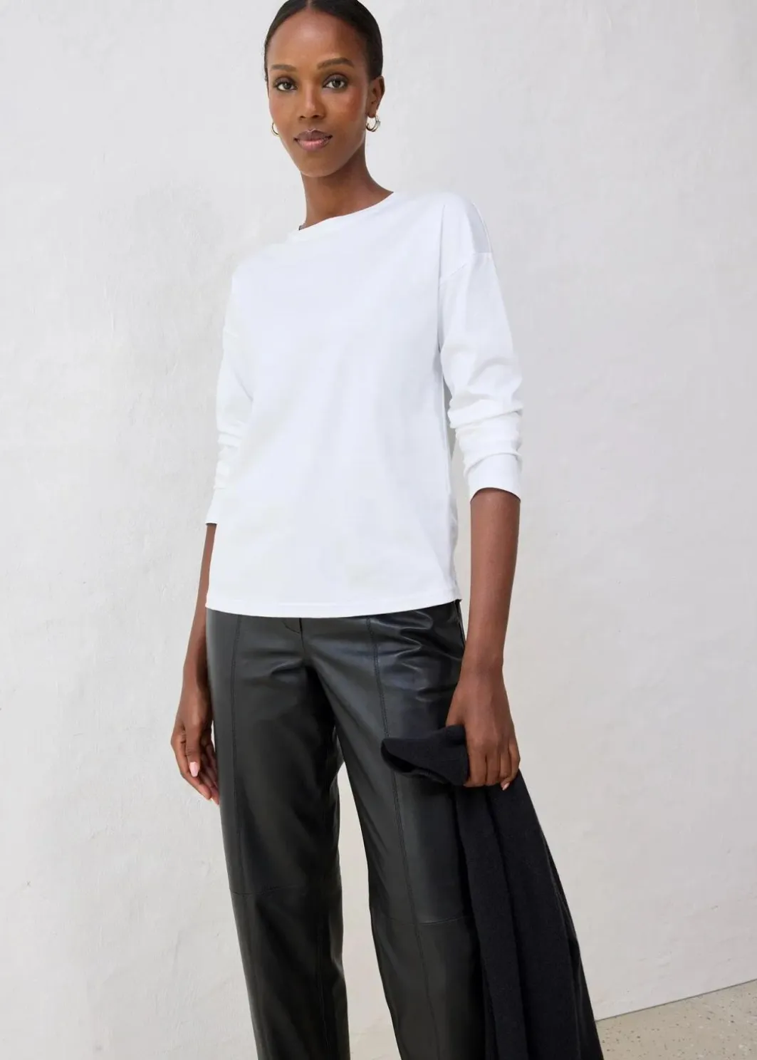 Damen bonprix Shirts & Tops|Premium|Langarmshirt mit Seidenanteil