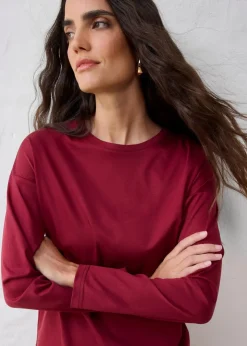 Best Langarmshirt mit Seidenanteil Damen Premium|Shirts & Tops