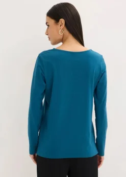 Clearance Langarmshirt mit Ösen Damen Shirts & Tops