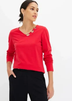 Langarmshirt mit Ösen Damen Shirts & Tops