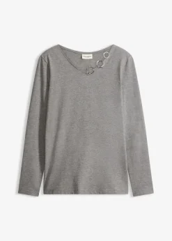 Damen bonprix Shirts & Tops|Langarmshirt mit Ösen