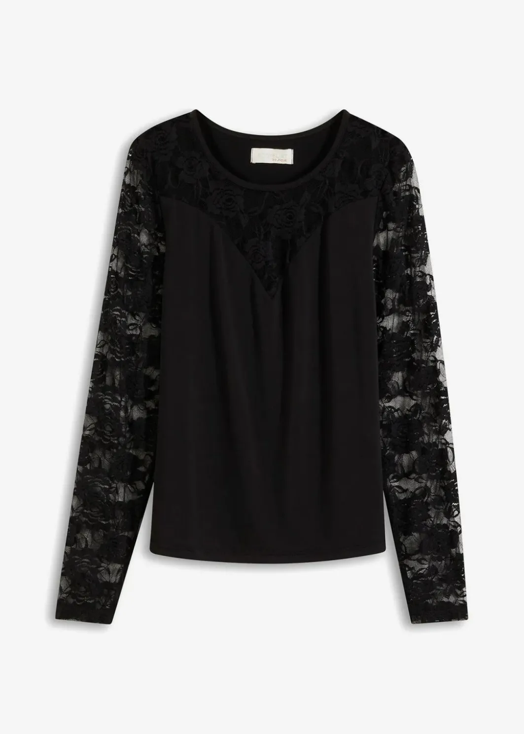 Sale Langarmshirt mit Spitze Damen Shirts & Tops