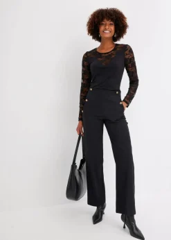 Sale Langarmshirt mit Spitze Damen Shirts & Tops