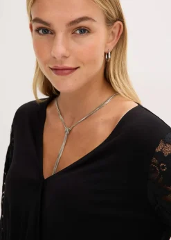 Hot Langarmshirt mit Spitze Damen Shirts & Tops
