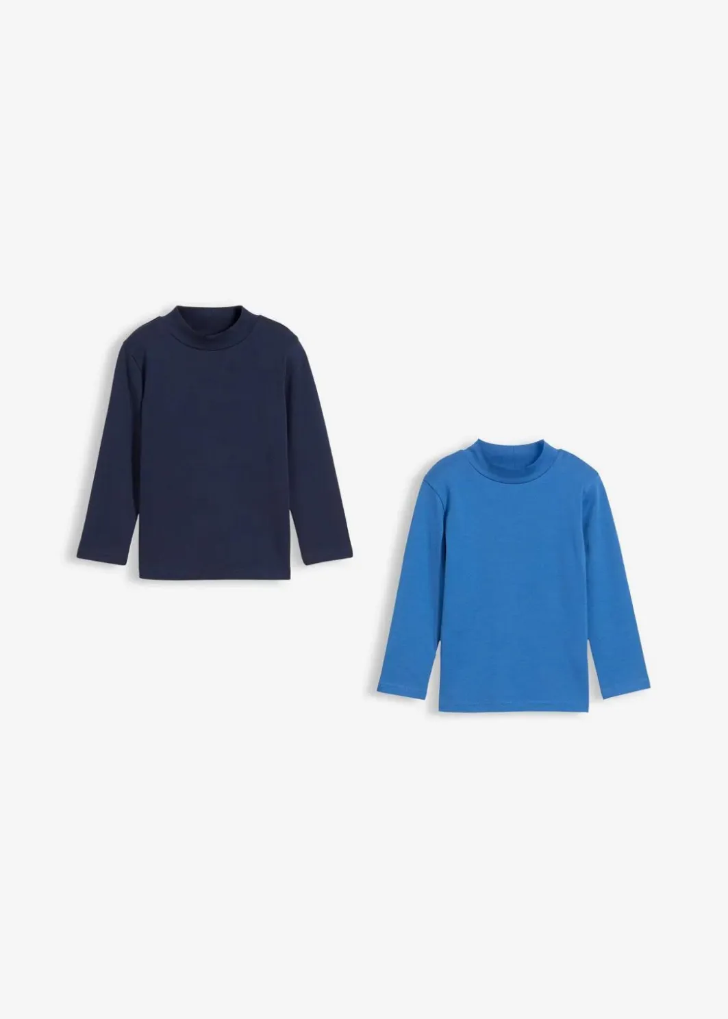 Outlet Langarmshirt mit Stehkragen aus reiner Bio-Baumwolle (2er Pack) Kinder Jungen 2-8 Jahre·Nachhaltigere Materialien|Jungen 2-8 Jahre·Mehrfachpacks