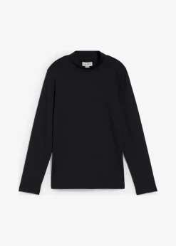 Damen bonprix Bekleidung·Röcke|Nachhaltigere Materialien|Langarmshirt mit Stehkragen mit recyceltem Polyamid