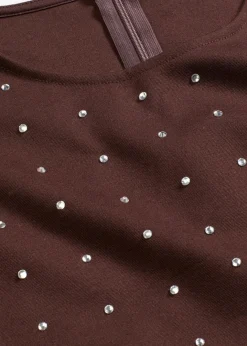 Langarmshirt mit Strass-Applikation Damen Shirts & Tops