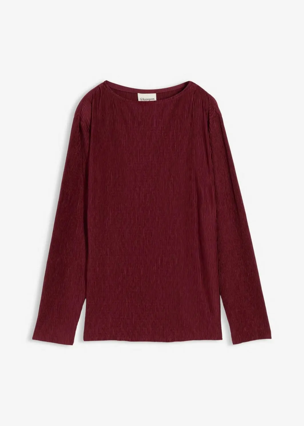 Damen bonprix Shirts & Tops|Langarmshirt mit Struktureffekt