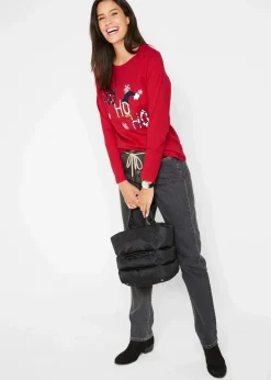 Online Langarmshirt mit Weihnachtsmotiv Damen Shirts & Tops|Nachhaltigere Materialien