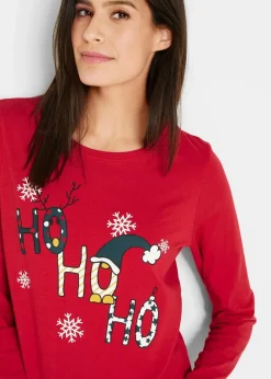 Online Langarmshirt mit Weihnachtsmotiv Damen Shirts & Tops|Nachhaltigere Materialien