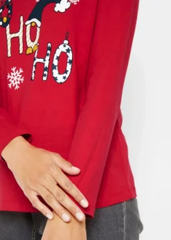 Online Langarmshirt mit Weihnachtsmotiv Damen Shirts & Tops|Nachhaltigere Materialien