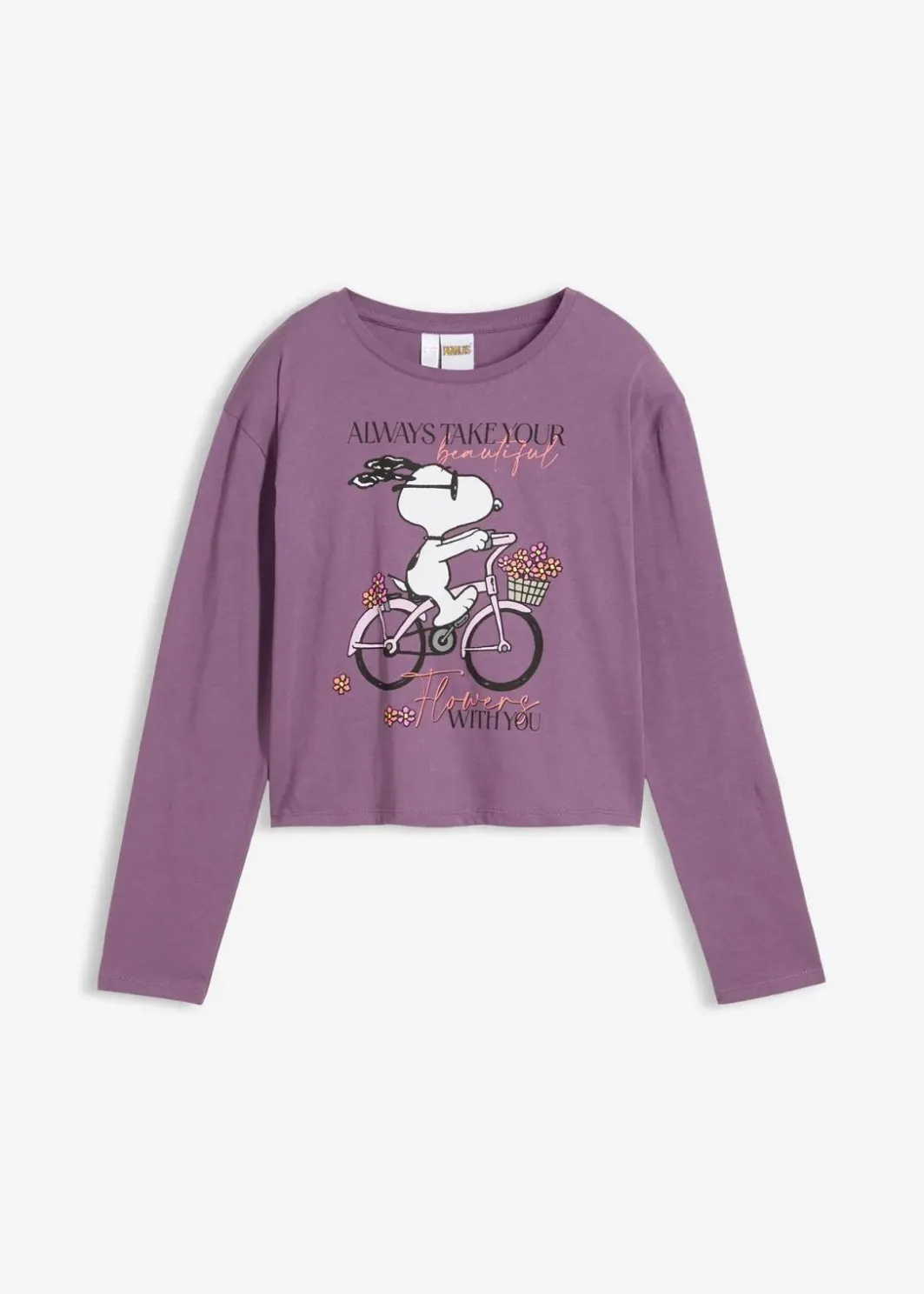 New Langarmshirt Snoopy aus reiner Baumwolle Kinder Mädchen 9-16 Jahre·Shirts & Blusen