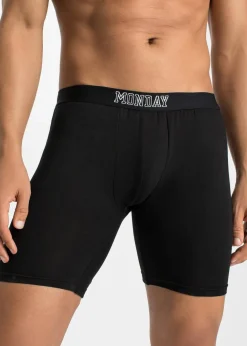 Herren bonprix Boxershorts|Große Größen|Lange Boxershorts eng mit Baumwolle (7er Pack)