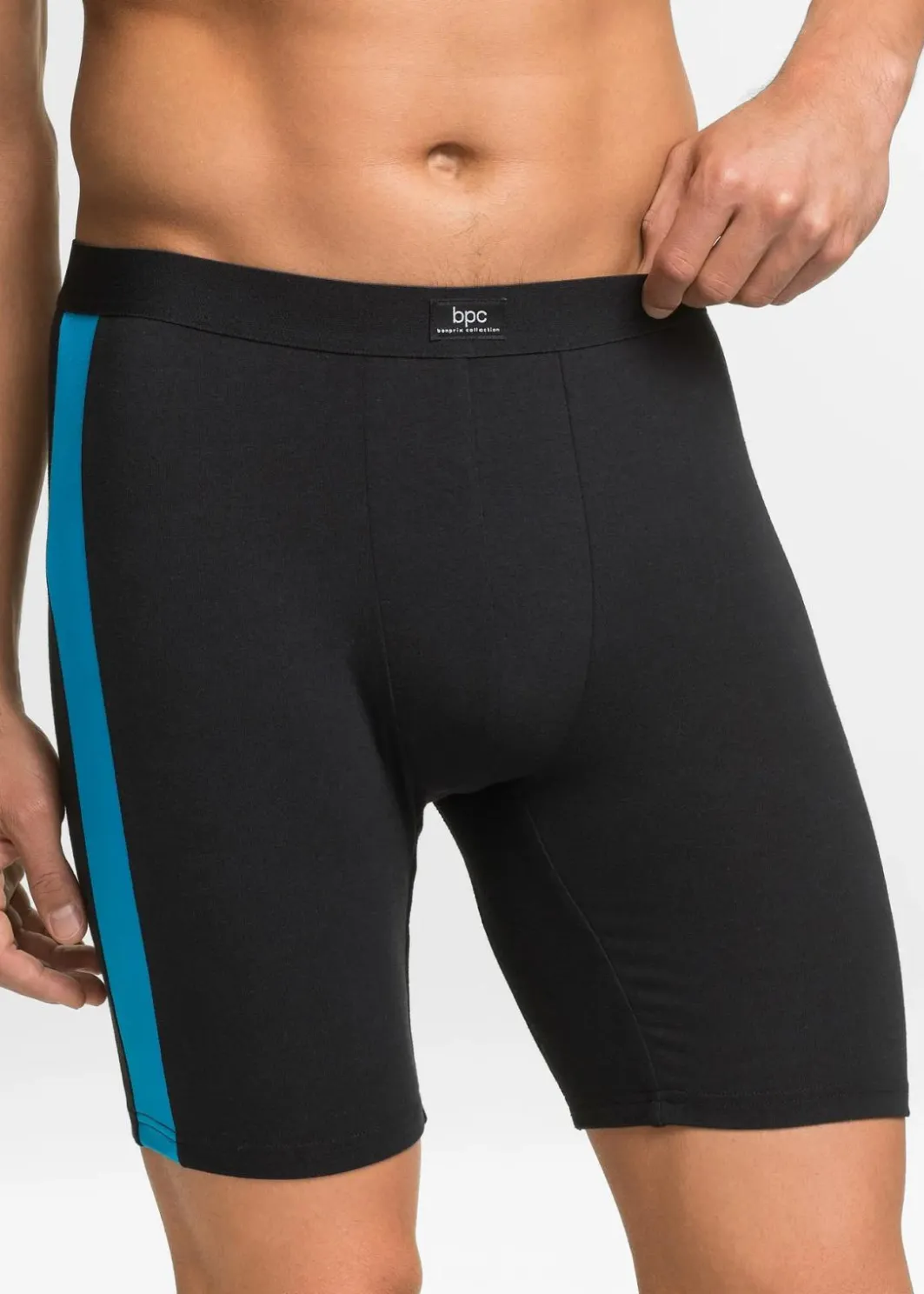 Herren bonprix Wäsche|Große Größen|Lange Boxershorts eng mit Baumwolle (2er Pack)