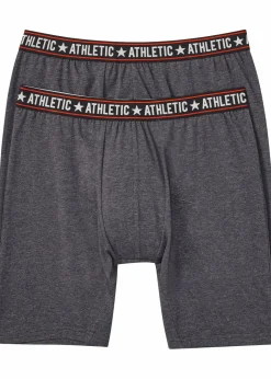 Herren bonprix Boxershorts|Große Größen|Lange Boxershorts eng mit Baumwolle (2er Pack)