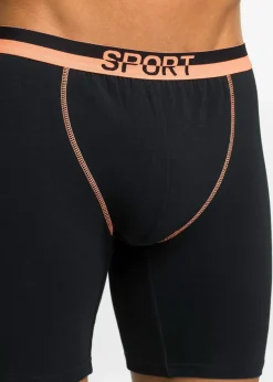 Herren bonprix Boxershorts|Große Größen|Lange Boxershorts eng mit Baumwolle (2er Pack)