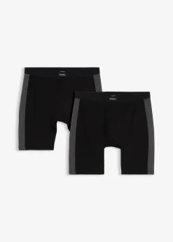 Herren bonprix Boxershorts|Große Größen|Lange Boxershorts eng mit Baumwolle (2er Pack)