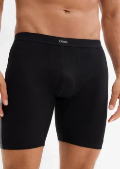 Herren bonprix Boxershorts|Große Größen|Lange Boxershorts eng mit Baumwolle (2er Pack)