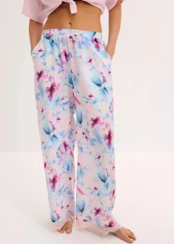 Damen bonprix Wäsche·Nachtwäsche|Nachhaltigere Materialien|Lange Pyjamahose aus glänzendem Satin