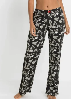 Damen bonprix Wäsche·Nachtwäsche|Nachhaltigere Materialien|Lange Pyjamahose aus reiner Bio-Baumwolle (2er Pack)