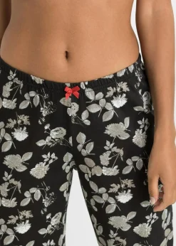 Damen bonprix Wäsche·Nachtwäsche|Nachhaltigere Materialien|Lange Pyjamahose aus reiner Bio-Baumwolle (2er Pack)