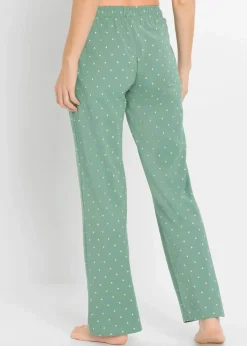 Damen bonprix Wäsche·Nachtwäsche|Nachtwäsche|Lange Pyjamahose aus reiner Baumwolle (2er Pack)