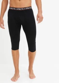 Herren bonprix Pyjamas|Boxershorts|Lange Unterhose in 3/4 Länge mit Baumwolle (2er Pack)