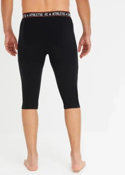 Herren bonprix Pyjamas|Boxershorts|Lange Unterhose in 3/4 Länge mit Baumwolle (2er Pack)