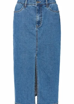 Discount Langer Jeansrock mit Schlitz aus Positive Denim #1 Fabric Damen Bekleidung·Sportbekleidung|Röcke
