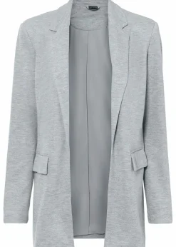 Hot Langer Jersey-Blazer mit Taschen Damen Bekleidung·Basics|Blazer