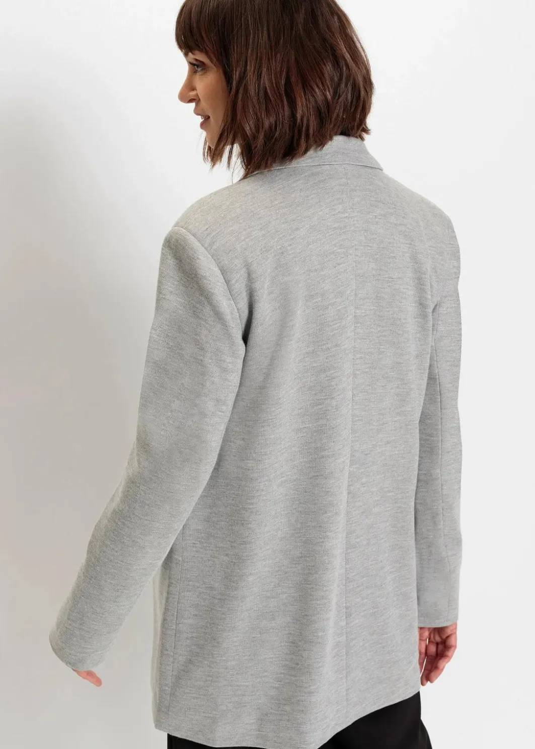 Hot Langer Jersey-Blazer mit Taschen Damen Bekleidung·Basics|Blazer