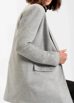 Hot Langer Jersey-Blazer mit Taschen Damen Bekleidung·Basics|Blazer