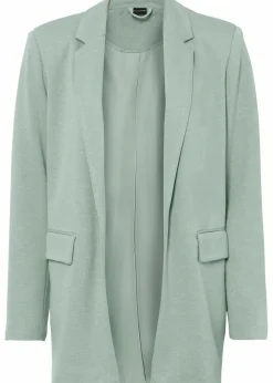 Outlet Langer Jersey-Blazer mit Taschen Damen Blazer|Bekleidung·Basics