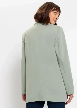 Outlet Langer Jersey-Blazer mit Taschen Damen Blazer|Bekleidung·Basics