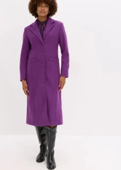 Damen bonprix Jacken & Mäntel|Bekleidung·Hosen|Langer Mantel in Wolloptik