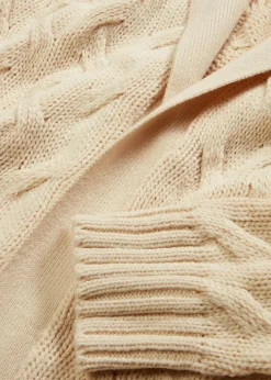 Online Langer Strickmantel aus Zopfstrick Damen Bekleidung·Umstandsmode|Pullover & Strickjacken