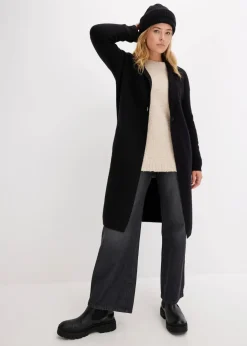 Damen bonprix Bekleidung·Jeans|Pullover & Strickjacken|Langer Strickmantel im Loose Fit