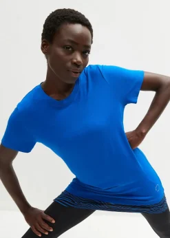 Damen bonprix Bekleidung·Sweat|Nachhaltigere Materialien|Langes Sport-Shirt 2-in-1-Optik