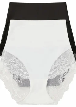 Damen bonprix Höschen|Shapewear|Lasercut Shape Panty mit ​mittlerer Formkraft (2er Pack)