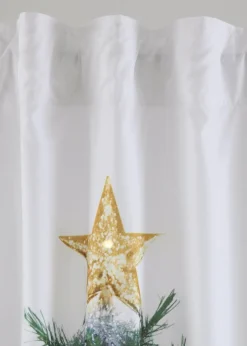 bonprix Vorhänge|Weihnachtsdeko & -Textilien·Gardinen|LED Vorhang mit Weihnachtsbaum Druck (1er Pack)