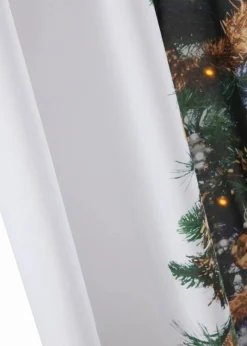 bonprix Vorhänge|Weihnachtsdeko & -Textilien·Gardinen|LED Vorhang mit Weihnachtsbaum Druck (1er Pack)