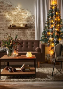 bonprix Vorhänge|Weihnachtsdeko & -Textilien·Gardinen|LED Vorhang mit Weihnachtsbaum Druck (1er Pack)