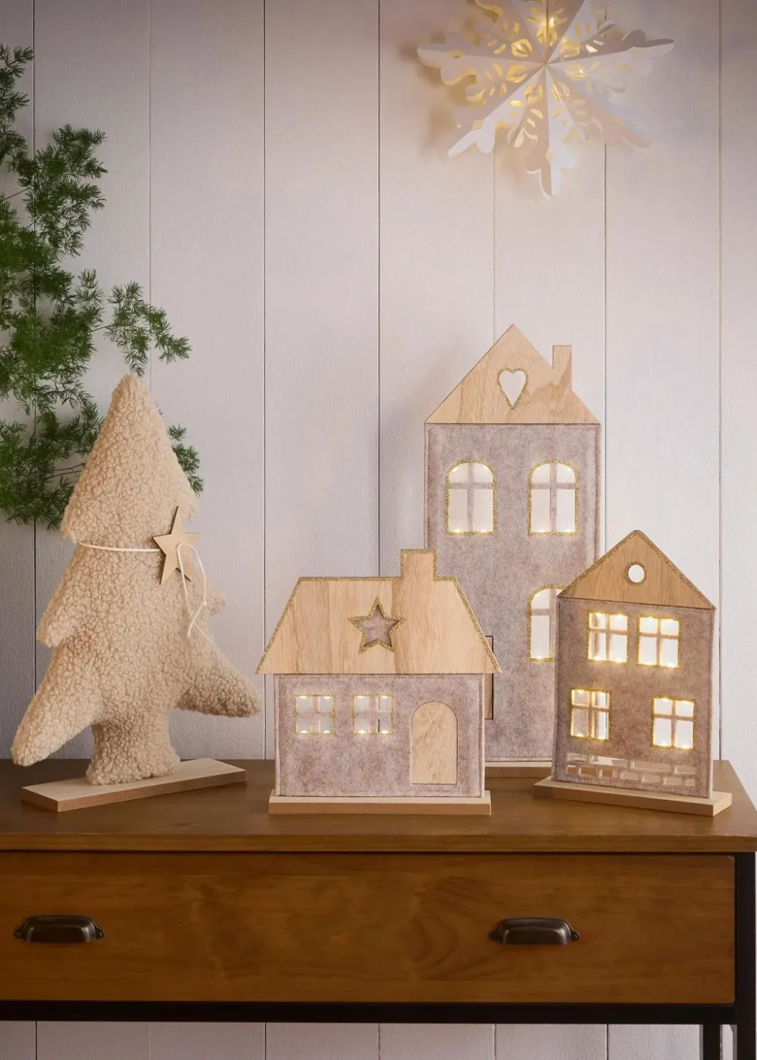 Best LED-Deko-Objekte Häuser (3-tlg. Set) Wohnaccessoires|Weihnachtsdeko & -Textilien·Beleuchtung