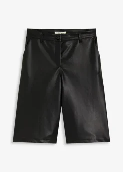 Damen bonprix Hosen|Shorts|Lederimitat-Bermuda