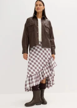 Lederimitat-Hemd in Used-Optik Damen Bekleidung·Jacken & Mäntel|Blusen & Tuniken