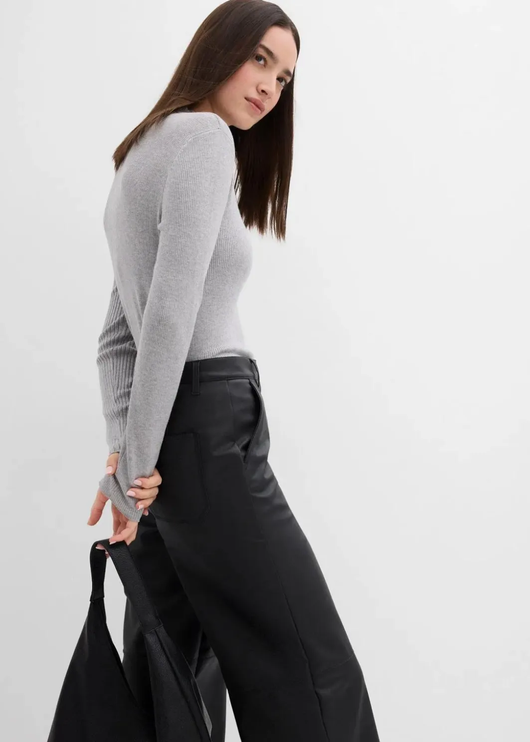 Damen bonprix Bekleidung·Kleider|Hosen|Lederimitat-Hose