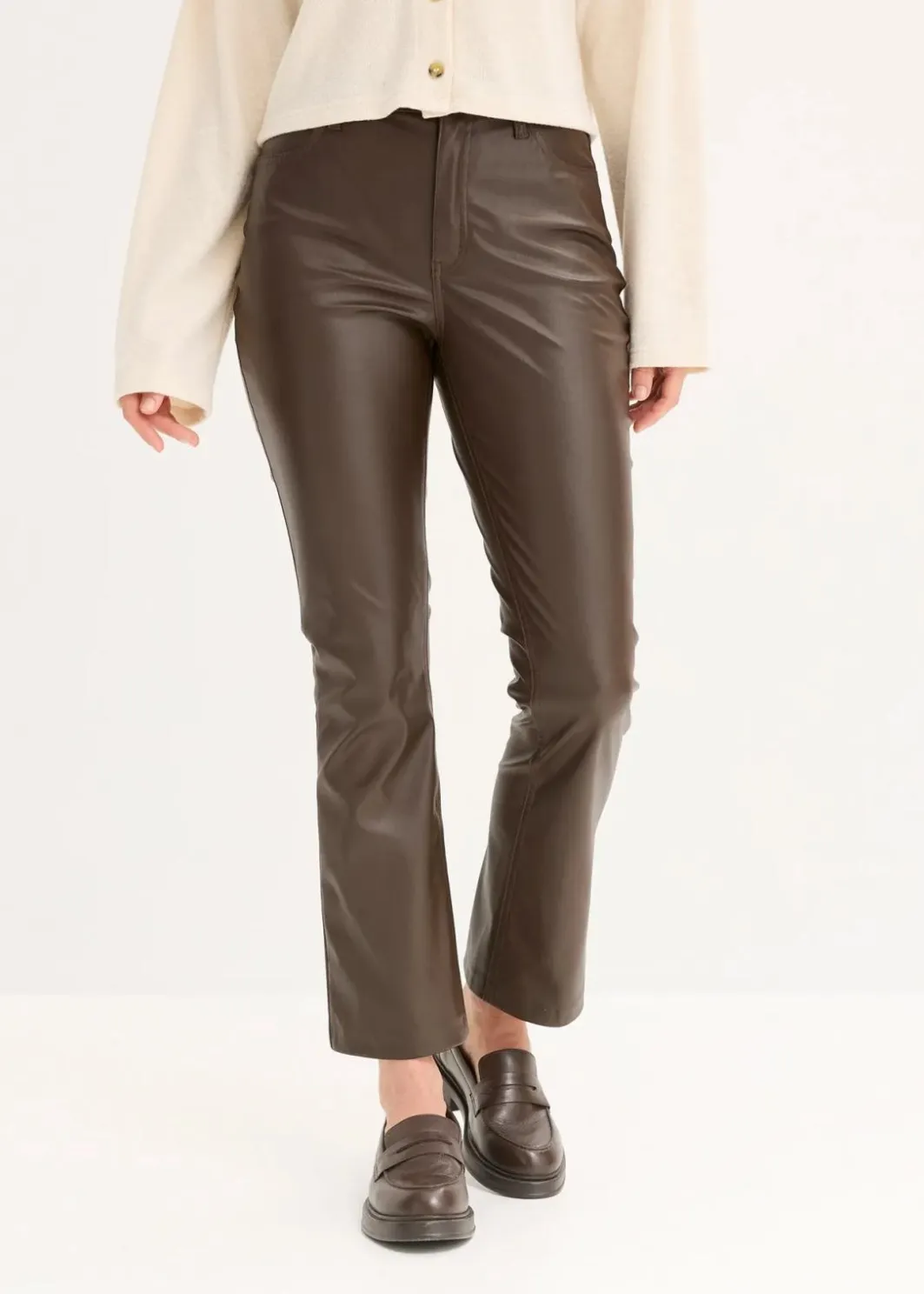 Damen bonprix Bekleidung·Kleider|Hosen|Lederimitat-Hose